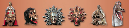 Bild: Perchtenmasken
