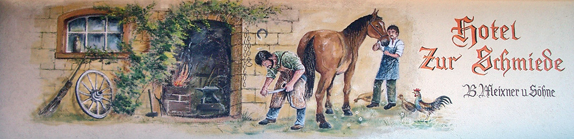 Historische Schmiede Die historische Schmiede am Ortseingang von Hollerbach