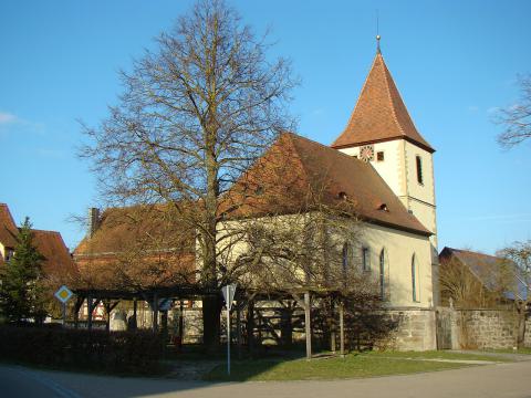 Der Dorfplatz von Wörnitz